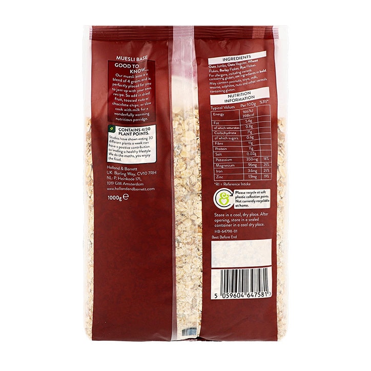 Holland & Barrett 4 Grain Muesli Base 1kg